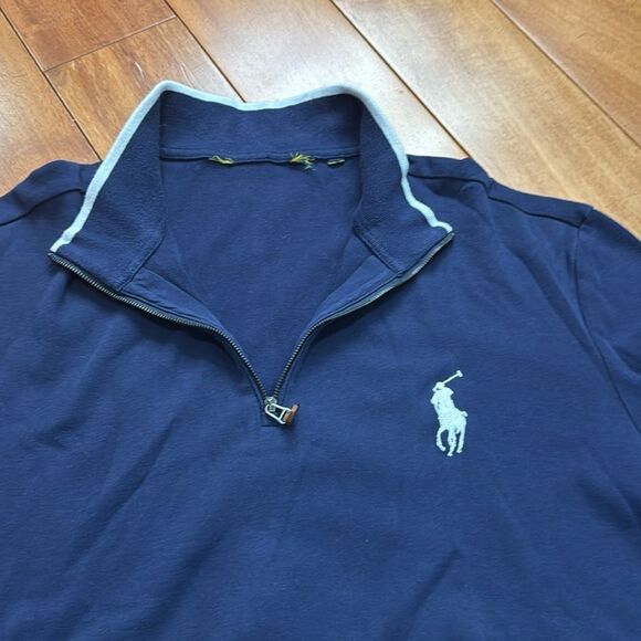 Polo by Ralph Lauren Men's Quarter Zip Navy Sweatshirt size XXL - Picture 5 of 9